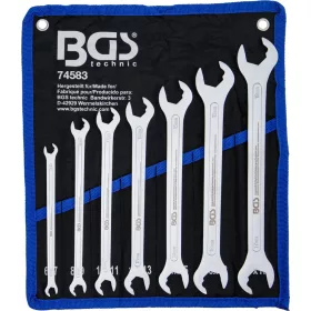   BGS technic Villáskulcs készlet racsnis funkcióval, extra lapos, 6–19 mm, 7 részes, CrMo, tartótokban (BGS 74583)