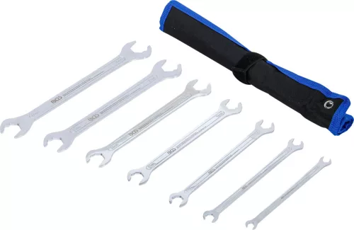 BGS technic Villáskulcs készlet racsnis funkcióval, extra lapos, 6–19 mm, 7 részes, CrMo, tartótokban (BGS 74583)
