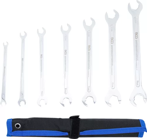 BGS technic Villáskulcs készlet racsnis funkcióval, extra lapos, 6–19 mm, 7 részes, CrMo, tartótokban (BGS 74583)