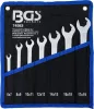 BGS technic Villáskulcs készlet racsnis funkcióval, extra lapos, 6–19 mm, 7 részes, CrMo, tartótokban (BGS 74583)