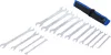 BGS technic Villáskulcs készlet speciális mechanikai racsnis pofával, extra lapos, 6–24 mm és colos 1/4”–3/4”, 14 részes (BGS 74584)