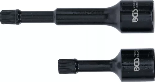 BGS technic Speciális, levegős dugókulcs-készlet | 12,5 mm (1/2") | belső bordázattal (XZN) M12 | VAG | 2 darabos (74590)
