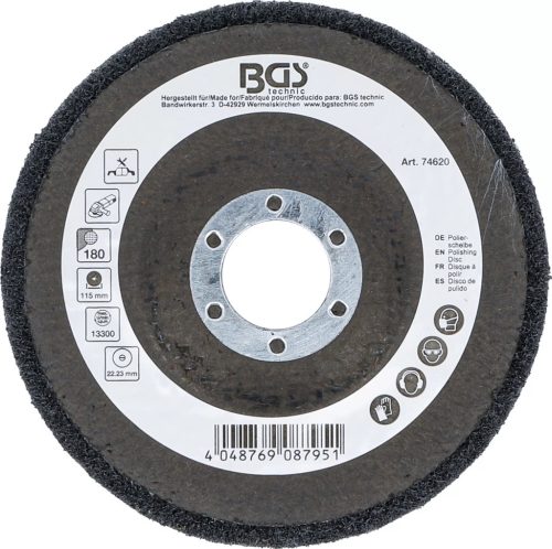 BGS technic Polírozókorong | karborundum | Ø 115 mm | 180-as szemcsefinomság (74620)