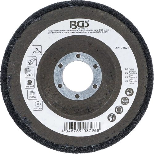 BGS technic Polírozókorong | karborundum | Ø 115 mm | 240-as szemcsefinomság (74621)