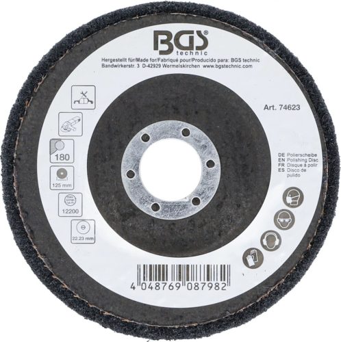 BGS technic Polírozókorong | karborundum | Ø 125 mm | 180-as szemcsefinomság (74623)