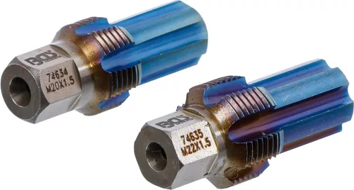 BGS technic Menetfúró készlet NOx- és részecskeszűrő-szenzorokhoz, M20 × 1,5 és M22 × 1,5, 2 részes (BGS 74629)