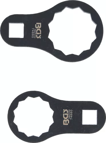 BGS technic Gömbfej- és gömbcsukló anya kulcs készlet Mercedes-Benz futóműhöz, 32 és 38 mm, 1/2”, 2 részes (BGS 74660)