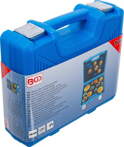 BGS technic Adapterkészlet féklégtelenítőhöz | 17 darabos (74664)