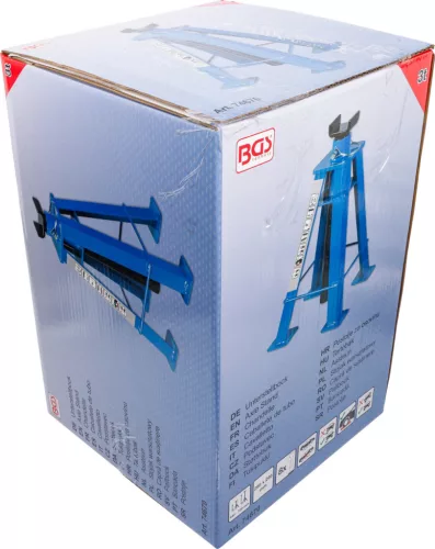 BGS technic Autótartó bak, 3 tonna, 440–720 mm, csapos rögzítéssel, 1 db (BGS 74670)