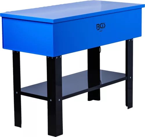 BGS technic Alkatrészmosó berendezés 150 literes tartállyal, zárt acél műhelykivitel (BGS 74697)