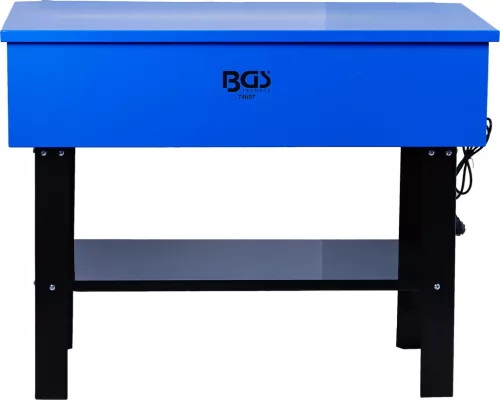 BGS technic Alkatrészmosó berendezés 150 literes tartállyal, zárt acél műhelykivitel (BGS 74697)