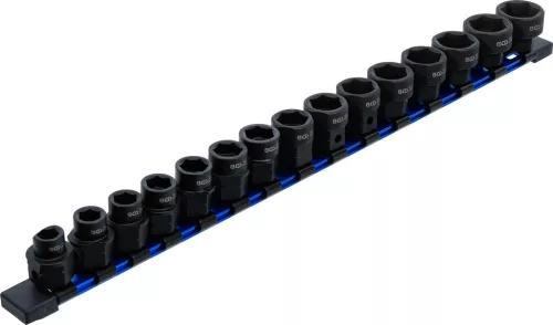 BGS technic Dugókulcs készlet ütvecsavarozóhoz, extra rövid, 1/2", 10–24 mm, 15 részes, CrMo (BGS 74700)