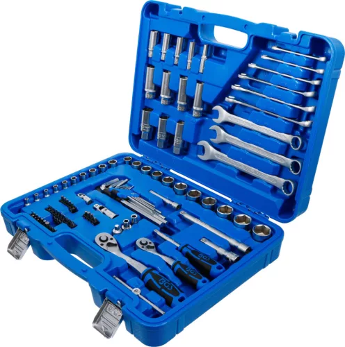 BGS technic Dugókulcs és szerszám készlet, hatszögletű | 6,3 mm (1/4")/10 mm (3/8") | 92 darabos (74701)