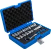 BGS technic Dugókulcs készlet átmenő racsnival, Gear Lock többprofilos fejekkel, 10–24 mm, 17 részes (BGS 74712)