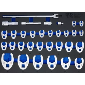  BGS technic Hollander kulcs készlet cső- és hidraulika csatlakozásokhoz, 10–50 mm, 32 részes (BGS 74716)