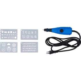   BGS technic Gravírozógép 13 W, 230 V, keményfém heggyel és sablonokkal (BGS 74734)