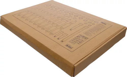 BGS technic Gépi pneumatikus dugókulcs készlet 3/8” és 1/2”, 8–32 mm, hosszú és normál fejekkel, 73 részes (BGS 74742)