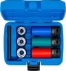 BGS technic Spirálbites dugókulcsbetét készlet/ csavarkiszedő és légkulcsfej-készlet, 1/2", 17 / 19 / 21 mm, 7 darabos (7510)