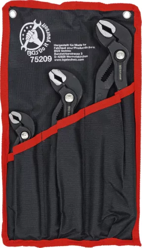 BGS DIY 3 részes vízpumpa fogó készlet rögzítő gombbal (BGS 75209)