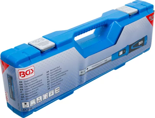BGS technic Nyomatékkulcs cserélhető 9 × 12 mm betétfejekhez, 20–120 Nm, ±3% pontosság (BGS 7529)