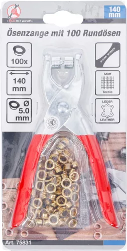 BGS DIY Szegecselő fogó 100 kerekfejű szegeccsel, 5,0 mm (75831)