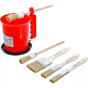   BGS DIY Lapos / gyűrűs ecsetkészlet | festékvödrös | 6 darabos (76500)