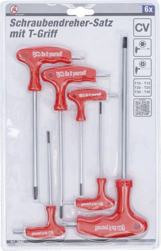 BGS DIY 6 részes T-ogós kulcs készlet T10 - T40 (BGS 7830)