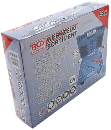 BGS technic 84 db-os Torx szerszámkészlet, 1/4 "+ 1/2" (BGS 7849)