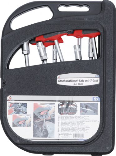 BGS DIY 9 db-os T-nyelű dugókulcs készlet, 6 - 14 mm (BGS 7881)