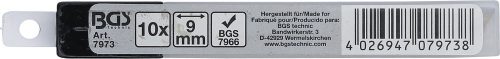 BGS technic Pót penge készlet 10 részes, 9mm, 7972-höz (BGS 7973)