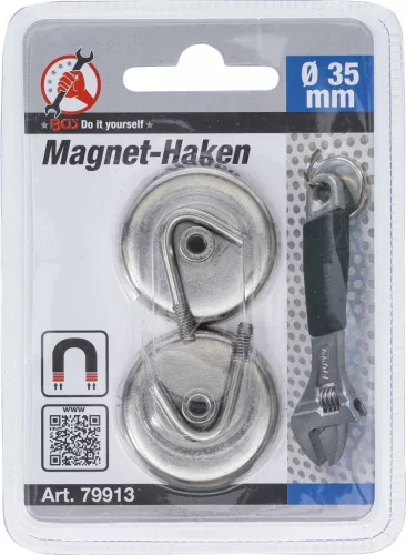 BGS DIY Kampó készlet | kerek, mágneses talp | Ø 34 mm | 2 darabos (BGS 79913)