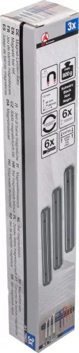 BGS Mágneses tartóléc készlet szerszámokhoz és konyhai eszközökhöz, késekhez, 330 mm, 3 részes (BGS 79923)