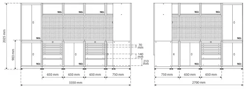 BGS technic Fali egységrendszer | Műhely | Fa | 8 modul (80160)