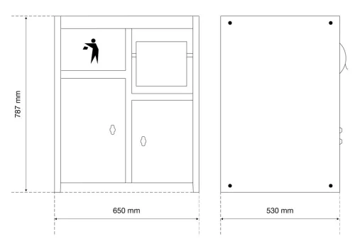 BGS technic Szerszám alsószekrény | tekercstartóval és hulladék modullal (80202)