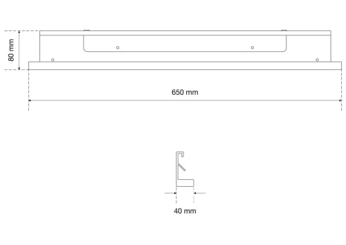 BGS technic Világításvédő burkolat | LED elemekhez | 650 mm (80214)
