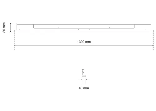BGS technic Világításvédő burkolat | LED elemekhez | 1300 mm (80215)