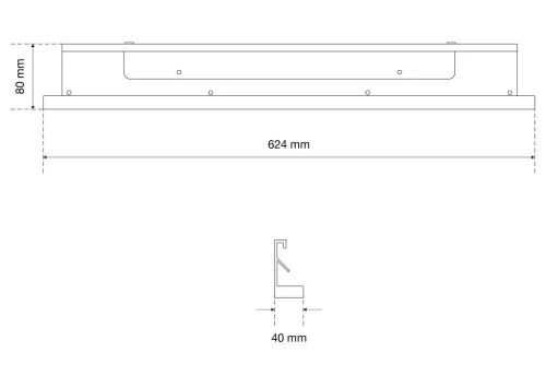 BGS technic Világításvédő burkolat | LED elemekhez | sarokelem | 624 mm (80217)