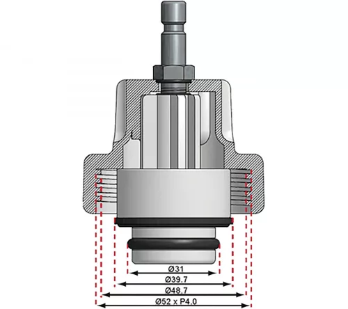 BGS technic #10 adapter: BMW (E46,E36,E34,E39,E38,E32,E90), a BGS 8027 / BGS 8098 radiátor nyomásellenőrző készlethez (BGS 8027-10)