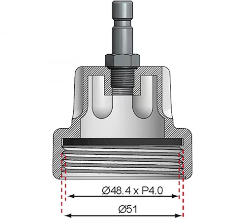 BGS technic #11 adapter: Audi, VW, a BGS 8027 / BGS 8098 radiátor nyomásellenőrző készlethez (BGS 8027-11)