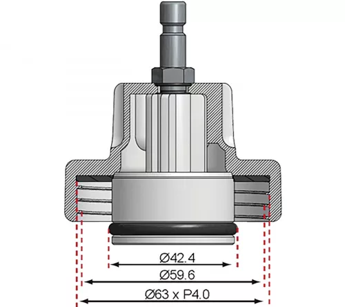 BGS technic #13 adapter: Mercedes (M-, C-, E-, S-Class), a BGS 8027 / BGS 8098 radiátor nyomásellenőrző készlethez (BGS 8027-13)
