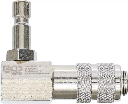 BGS technic Hűtőrendszer bajonett adaptere | 90°-ban hajlított | 8027, 8098 (BGS 8027-90)