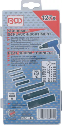 BGS technic Zsugorcső készlet 127 részes (BGS 8042)