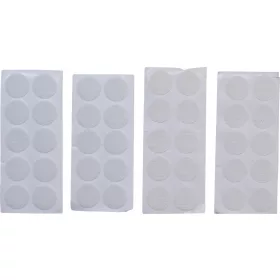   BGS DIY Tépőzáras korongkészlet | öntapadó | fehér | 40 darabos (BGS 80555)