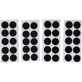   BGS DIY Tépőzáras korongkészlet| öntapadó | fekete | 40 darabos (BGS 80557)