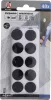 BGS DIY Tépőzáras korongkészlet| öntapadó | fekete | 40 darabos (BGS 80557)