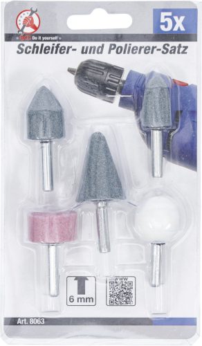 BGS DIY 5 részes fúróba fogható csiszoló készlet (BGS 8063)