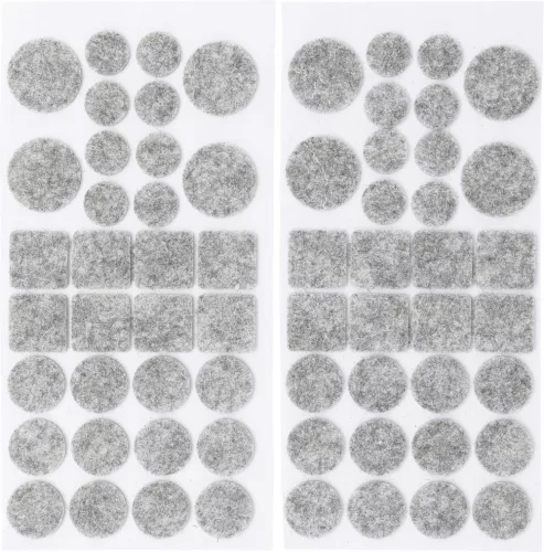 BGS DIY Filc alátét készlet | szürke cirkás | 64 darabos (BGS 80703)