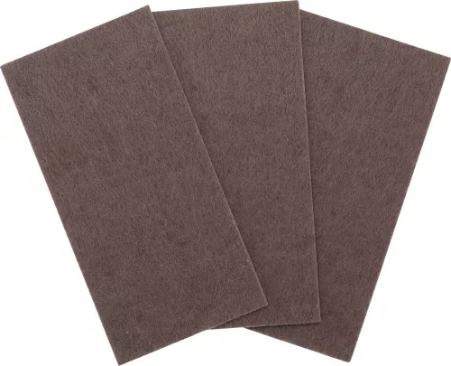 BGS DIY Filc alátét készlet | szögletes | barna | 100 x 200 mm | 3 darabos (BGS 80713)