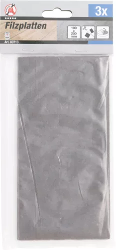 BGS DIY Filc alátét készlet | szögletes | barna | 100 x 200 mm | 3 darabos (BGS 80713)