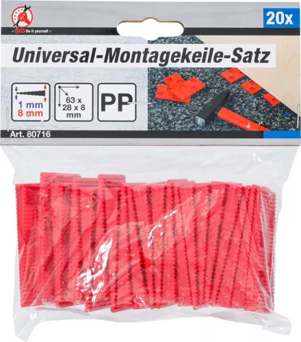 BGS DIY Univerzális szerelőék-készlet | műanyag | 20 darabos (80716)